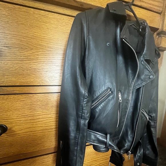 ALLSAINTS- Balfern Leather Biker Jacket- US Size 6 - Picture 9 of 15